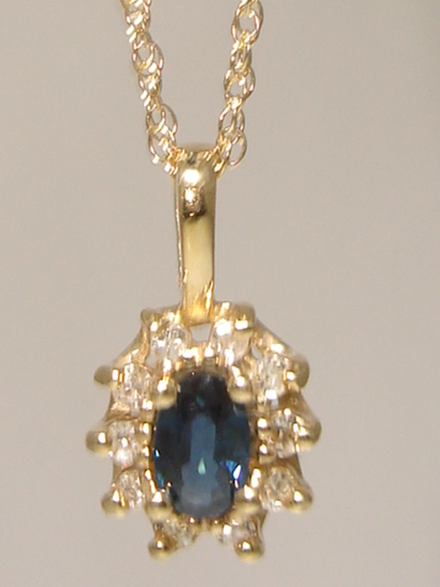 KAY JEWELERS 14K SOLID GOLD APPROX. 34 CTW SAPPHIRE  DIAMOND ...