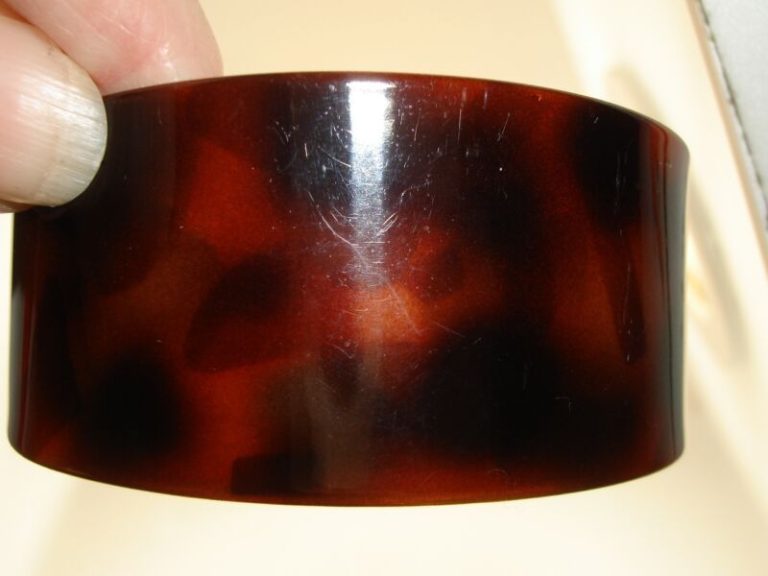 Vintage Lucite Tortoise Cuff Bracelet
