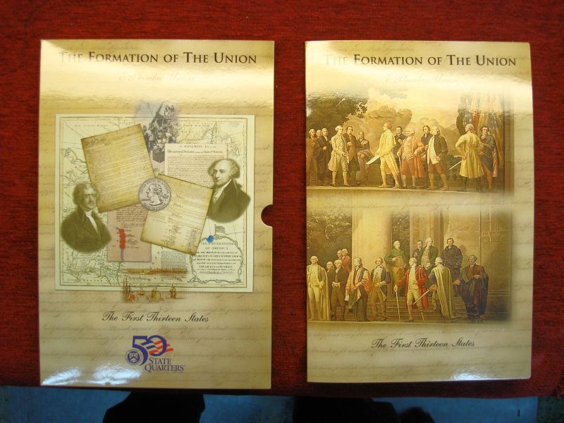 2001 US Mint Formation of the Union Set featuring first thirteen states quarters