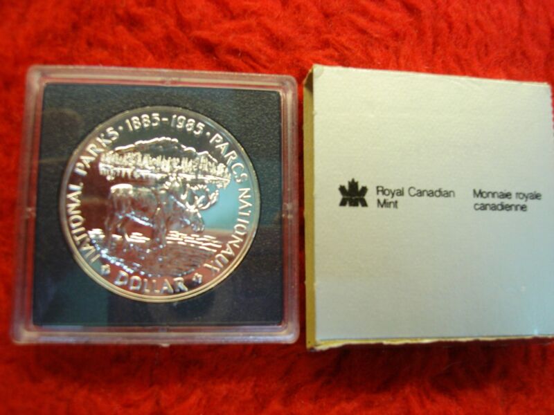 1985 Canada National Parks Proof Silver Dollar
