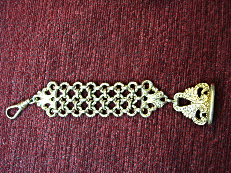 Antique gold-filled watch chain and wax sealer
