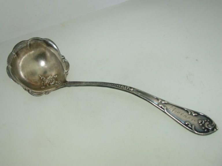 Antique Towle Sterling Silver Rustic Repoussé Cream Ladle