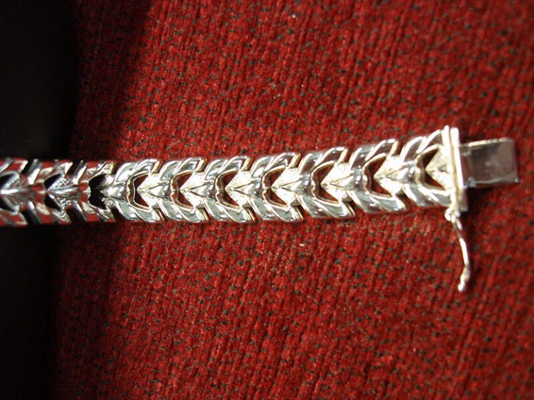 Sterling silver fancy link bracelet