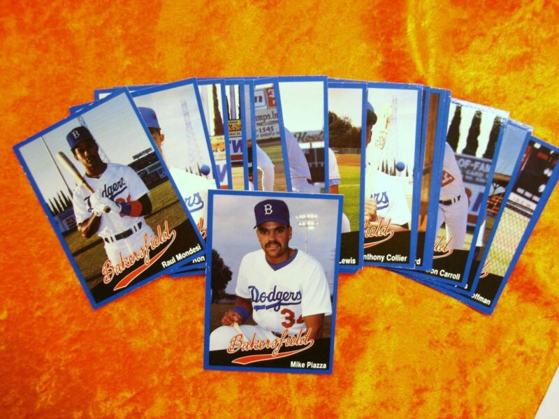 1991 Bakersfield Dodgers Minor League Baseball Card Set featuring Piazza, Pedro Martinez, and Raul Mondesi