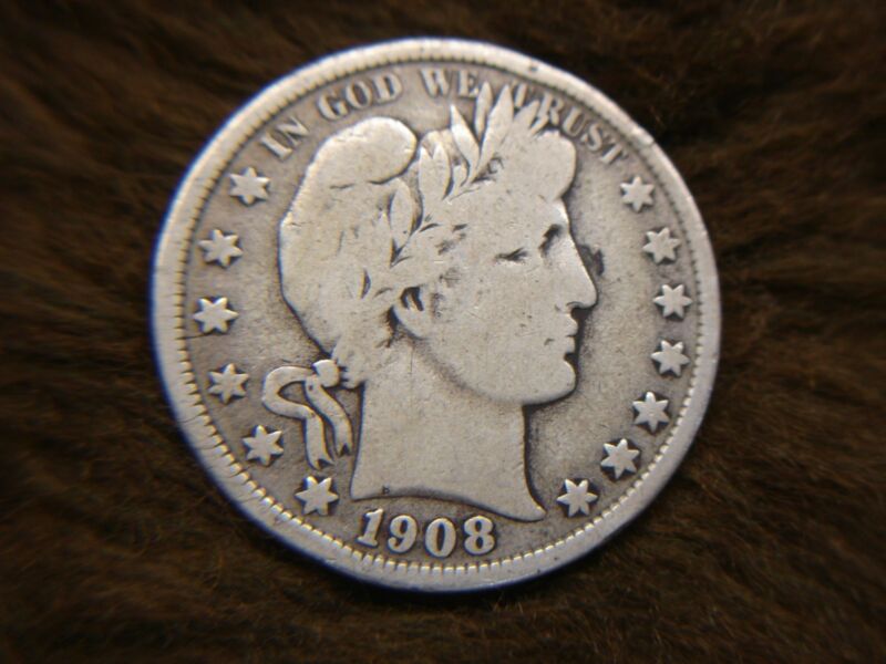 1908-D Barber Half Dollar