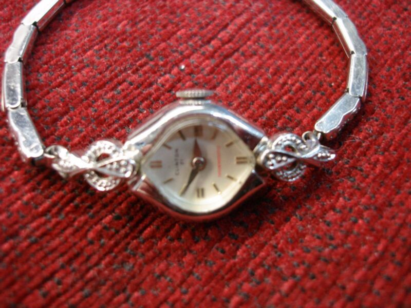 Vintage Clinton Watch Co. ladies wristwatch, 10K RGP and stainless steel
