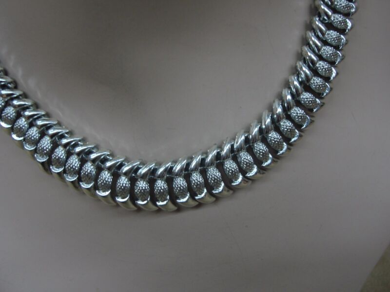 Vintage Coro Pegasus Silver Choker Necklace