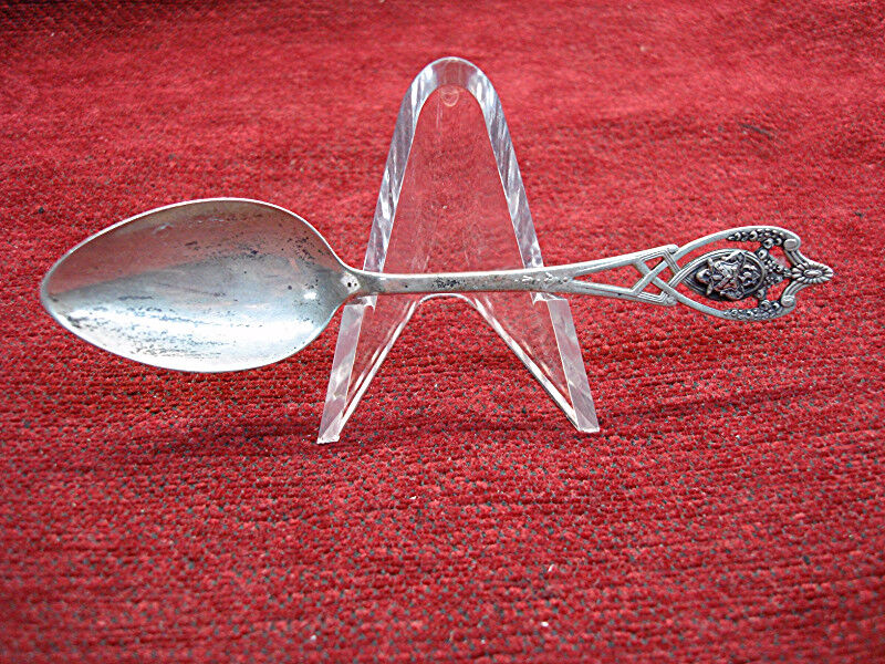Antique Rogers/Lunt Sterling Monticello Teaspoon with Rare Added Crest