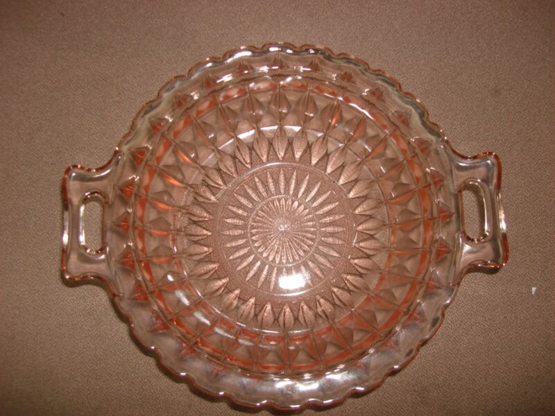 Vintage Jeannette Glass Windsor Diamond Pink Bowl