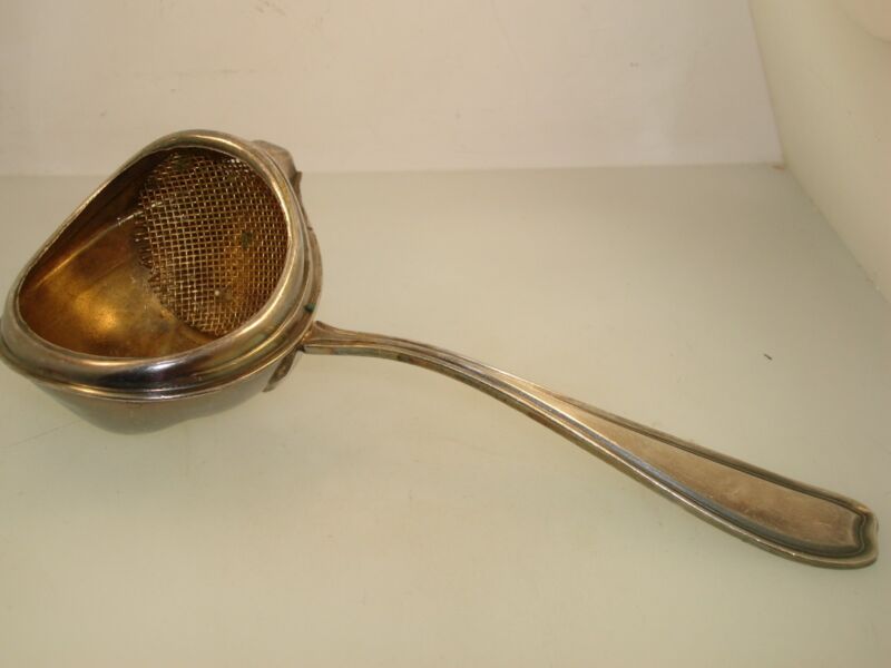Antique Paye & Baker Silver Plate Gold Washed Tea Strainer