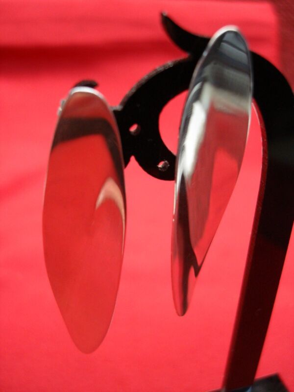 Sterling silver drop earrings, 2 inches long, pre-owned, excellent condition