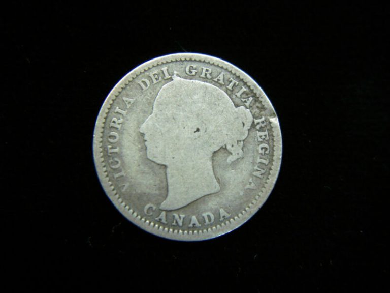 1896 Canada Queen Victoria 10 Cents Silver Coin