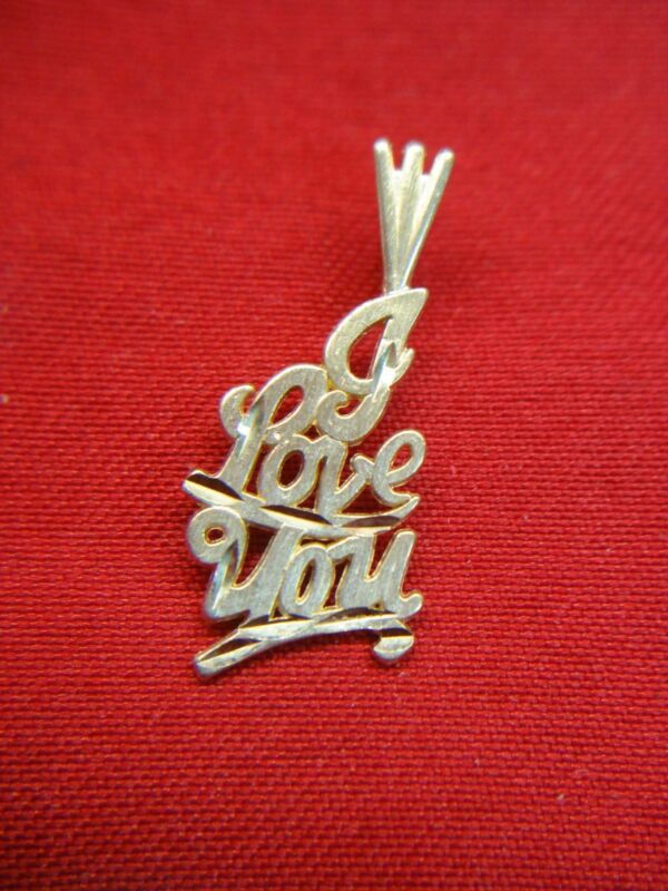 14K gold 'I Love You' pendant