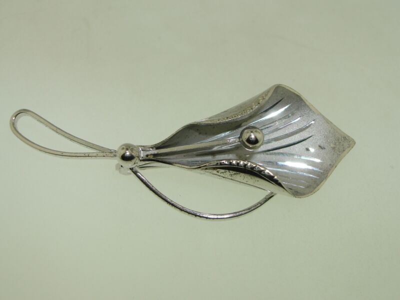 Vintage 1940s Curtis Creations Sterling Silver Calla Lily Pin