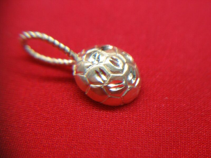 14K Gold Soccer Ball Pendant with Diamond Cut Accent