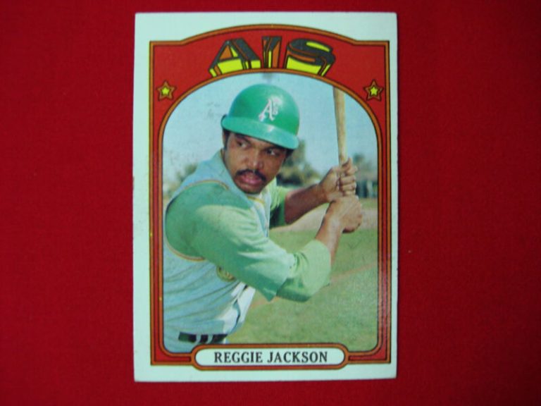 Vintage 1972 Topps Reggie Jackson Oakland A's Baseball Card #435