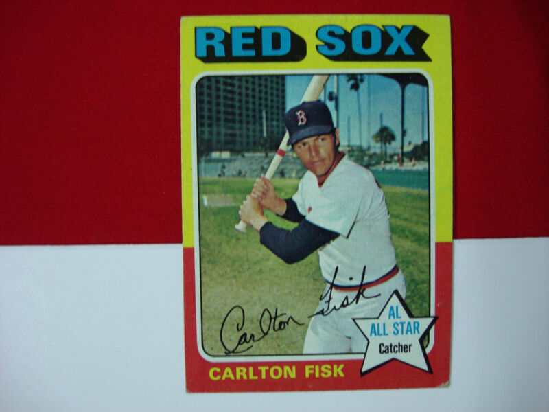 1975 Topps Carlton Fisk Red Sox Baseball Card #80