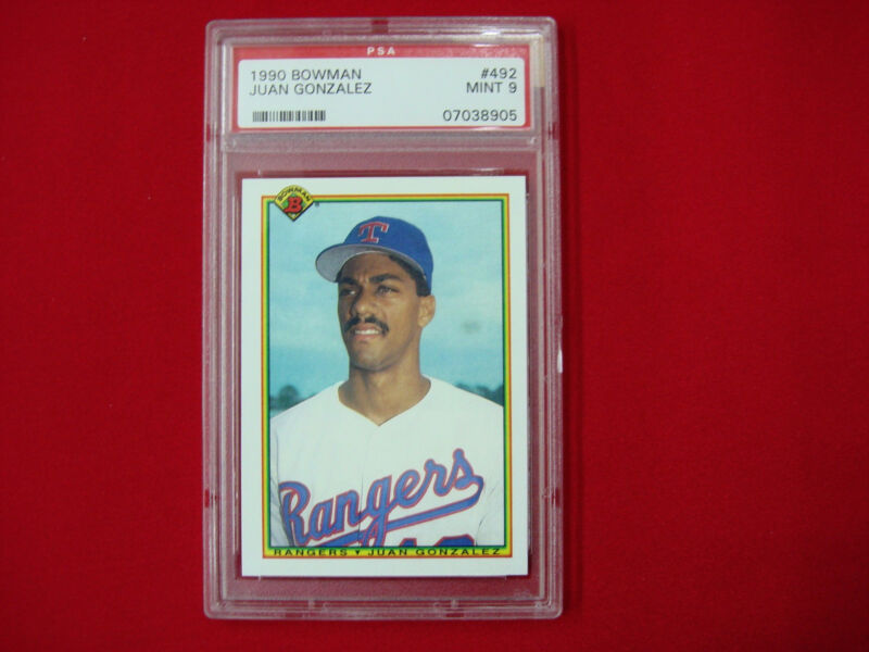 1990 Bowman Juan Gonzalez PSA 9 Mint Texas Rangers Baseball Card