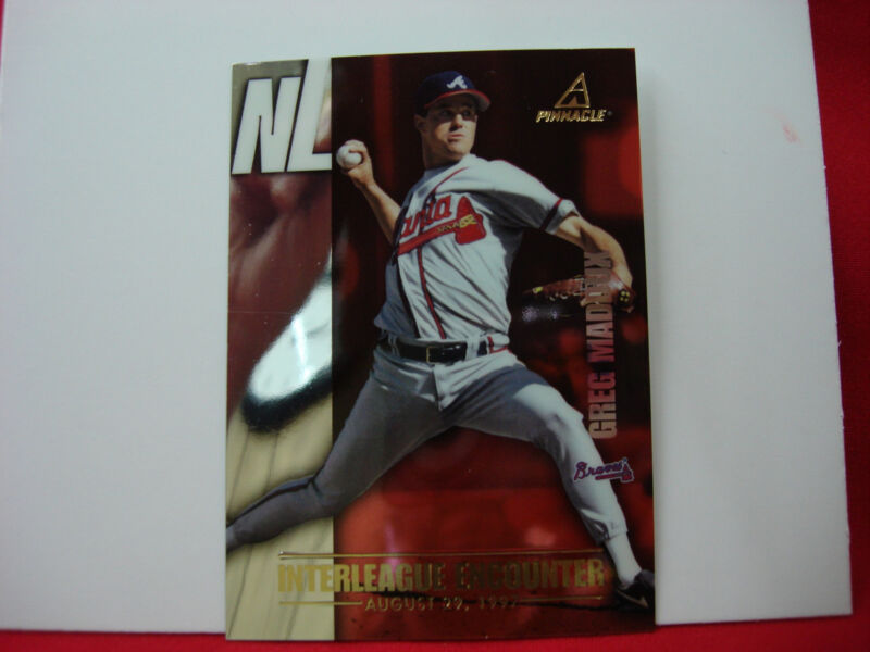 1997 Pinnacle Interleague Encounter Greg Maddux/Mo Vaughn #7 Baseball Card
