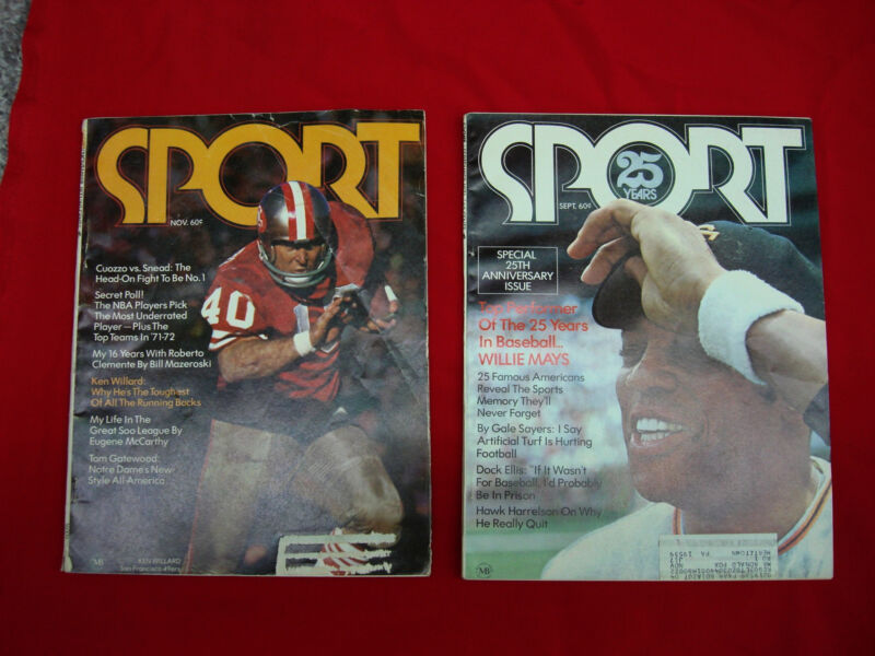 Vintage Sport Magazines featuring Willie Mays and Ken Willard