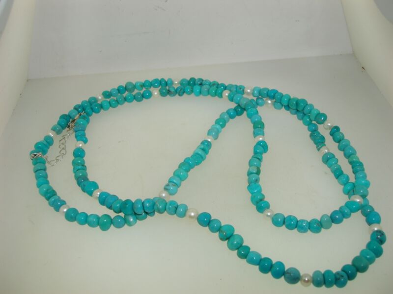 Amedeo Sterling Silver Turquoise & Pearl Necklace