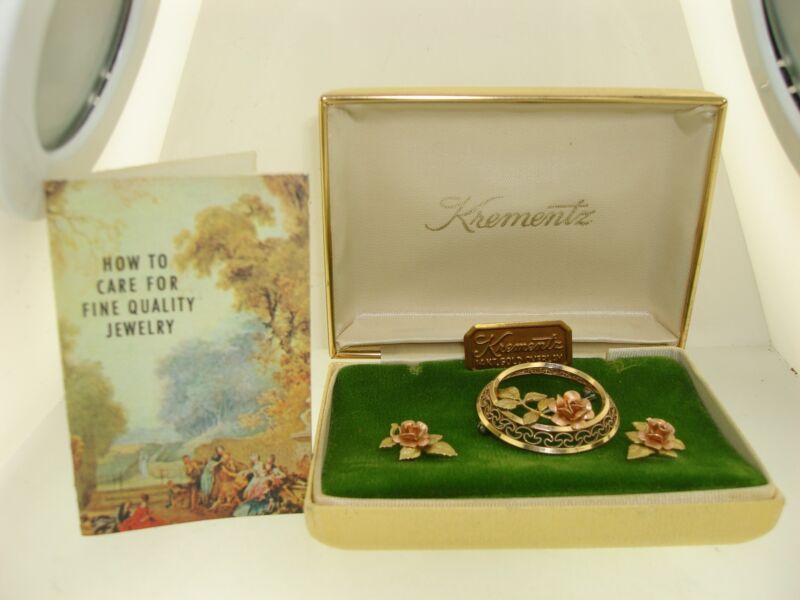 Vintage Krements Tri-Color Gold Plated Jewelry Set - N.O.S.