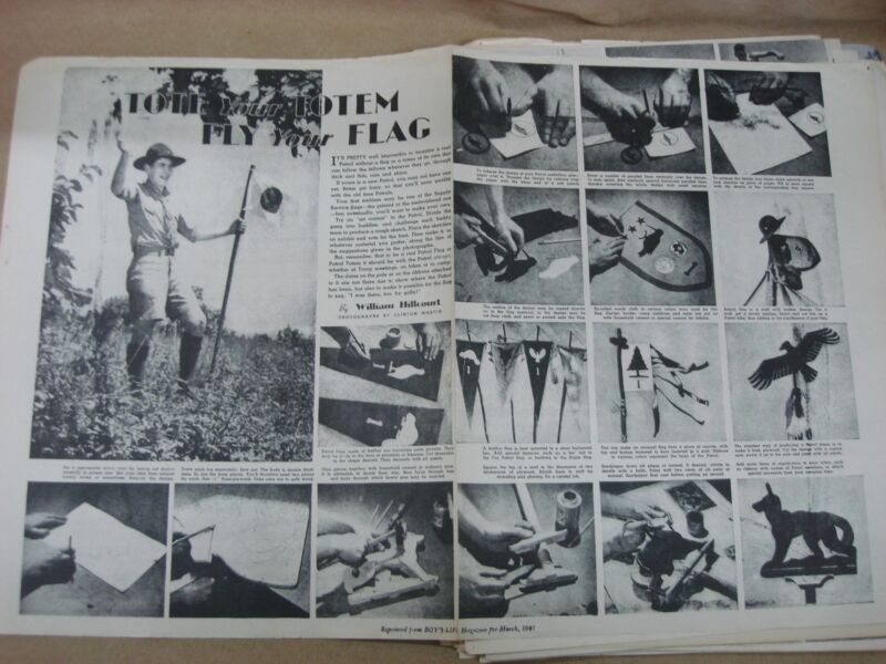 Vintage 1948 Boys' Life Scouting Training Articles - Original Mailer and Photocopies