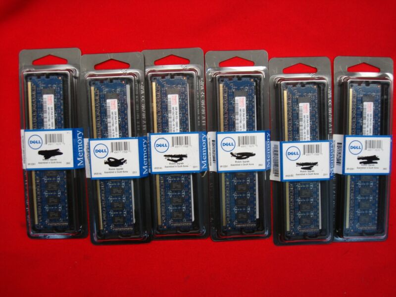 Set of six Hynix 2GB ECC RAM modules