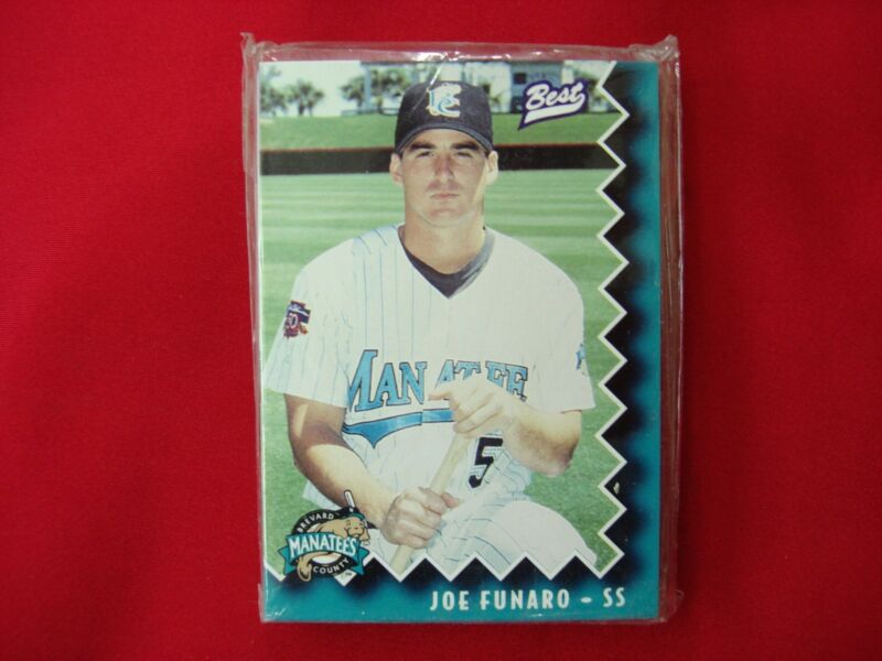 Vintage 1997 Brevard County Manatees baseball card set in original packaging