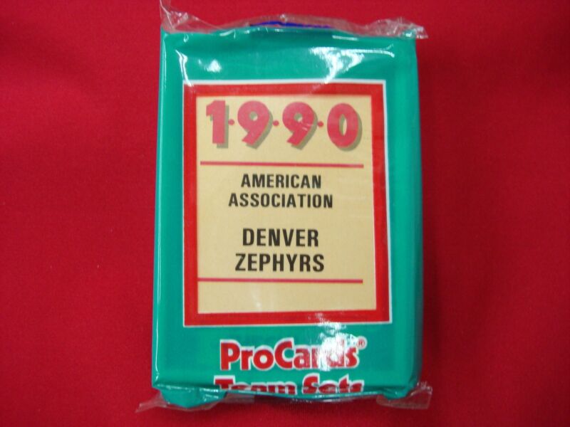 Factory sealed 1990 ProCards Minor League Baseball team set of the Denver Zephyrs, Milwaukee Brewers affiliate