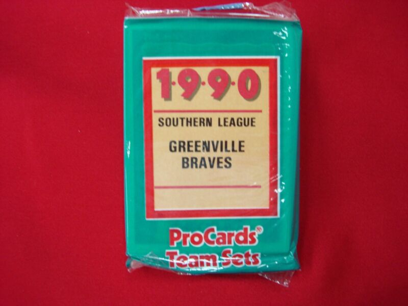 Sealed 1990 Greenville Braves ProCards MiLB Team Set with Al Martin