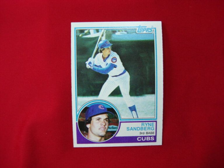 Ryne Sandberg rookie card #83, 1983 Topps Chicago Cubs PSA Gem Mint