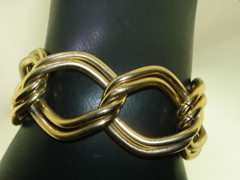 Vintage Parklane gold tone double link bracelet, 1960s