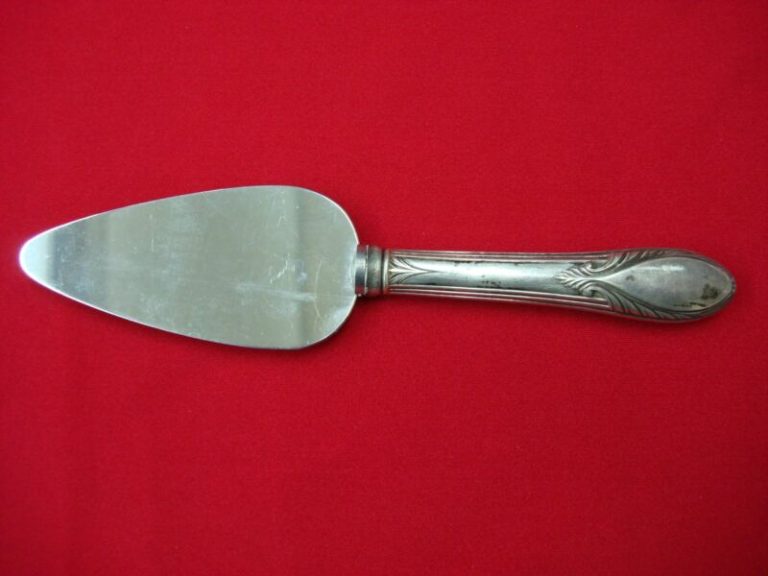 Gorham Rose Marie sterling cheese knife with web handle and stainless blade