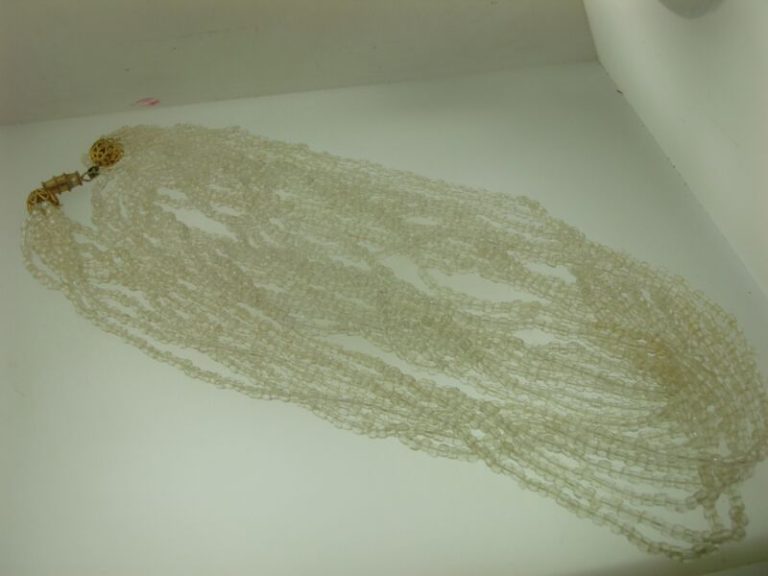 Art Deco 8-Strand Seed Bead Necklace