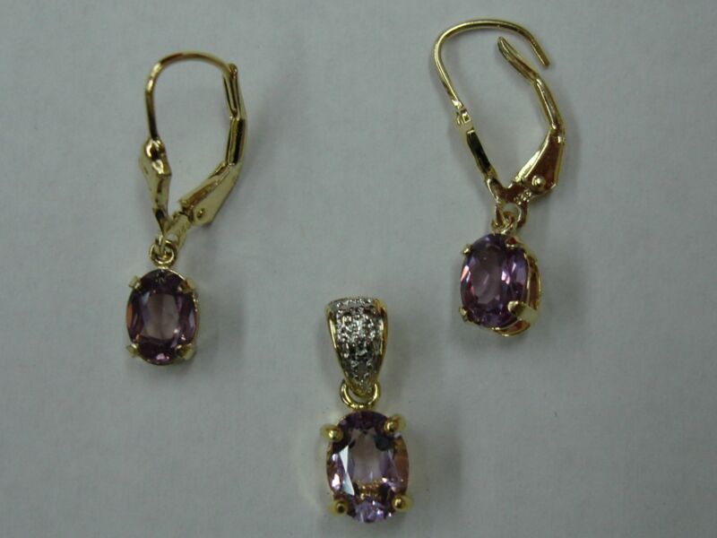 London blue topaz and vermillion sterling silver earring and pendant set (925)