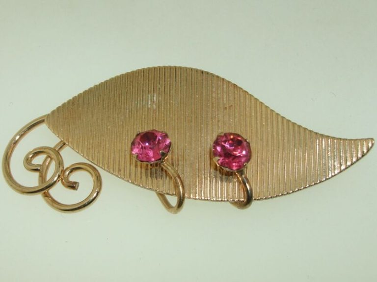 Vintage Van Dell 12K gold-filled rhinestone pin, 1940s