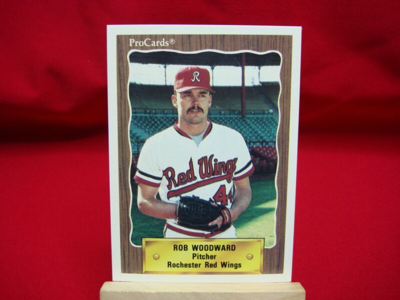 Vintage 1990 ProCards Rochester Red Wings Minor League Baseball Cards featuring Rob Woodward