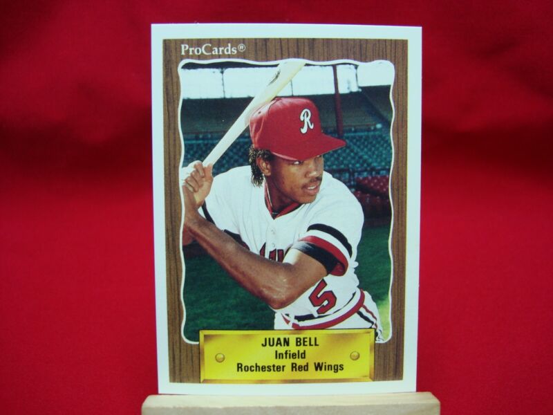 1990 Rochester Red Wings Juan Bell ProCards Minor League Baseball Card Collection