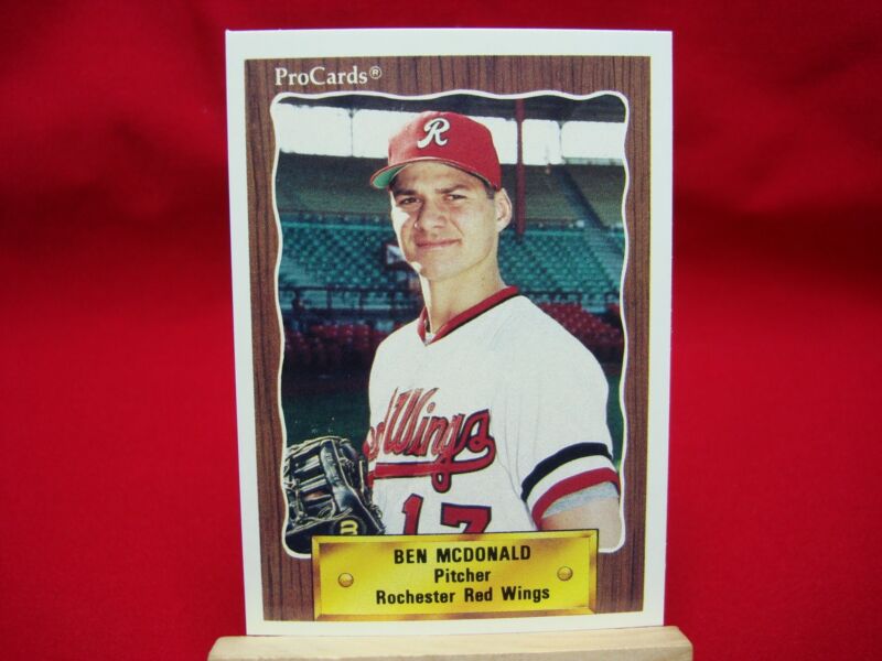 1990 ProCards Rochester Red Wings Minor League Baseball Cards - Ben McDonald, Factory Overruns