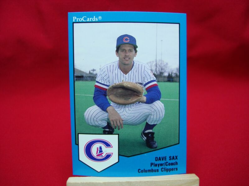 1989 Columbus Clippers ProCards Minor League Baseball Card Set, featuring Dave Sax rookie card