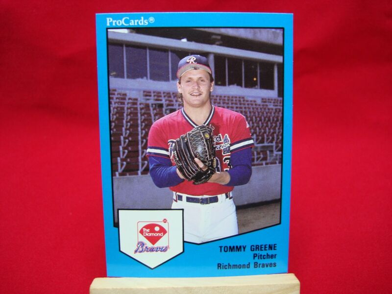 1989 ProCards Minor League Baseball cards of Tommy Greene playing for the Richmond Braves