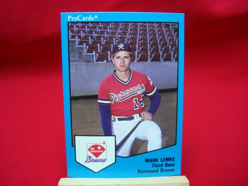 Vintage 1989 Mark Lemke Richmond Braves Procards (Factory Overruns)