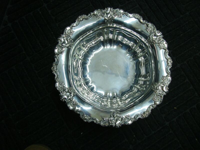 Wallace Silver Plate Baroque Serving Bowl, 11" Round