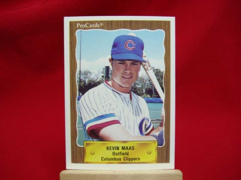 1990 ProCards of Kevin Maas playing for the Columbus Clippers minor league baseball team