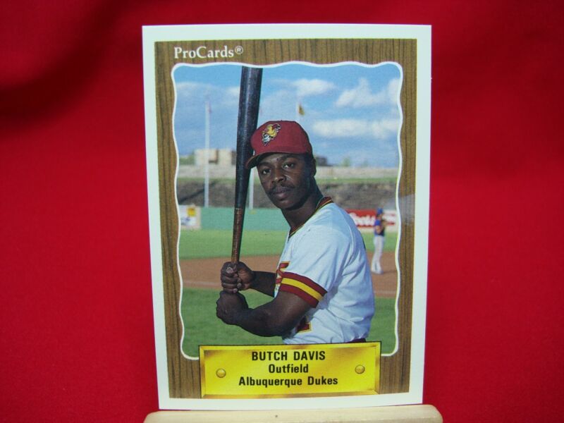 Vintage 1990 Albuquerque Dukes ProCards factory overrun set, featuring Butch Davis card #357