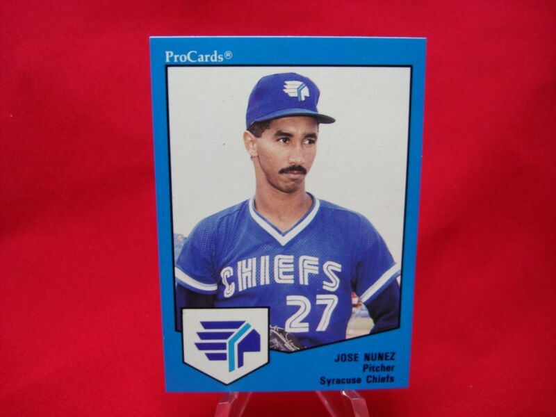 Vintage 1989 Jose Nunez Syracuse Chiefs ProCards Minor League Baseball Cards