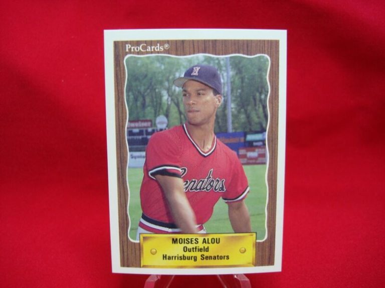 1990 ProCards Harrisburg Senators Minor League Baseball Cards featuring Moises Alou #1204