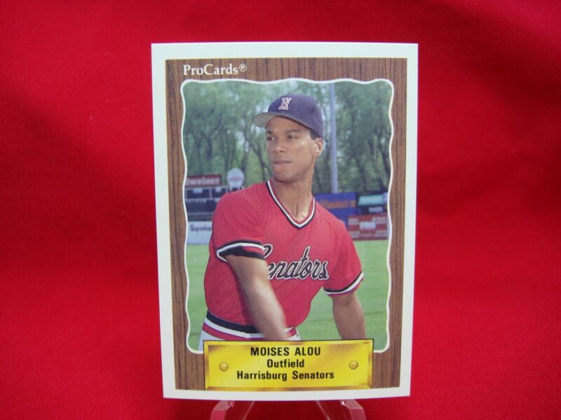 1990 ProCards Harrisburg Senators Minor League Baseball Cards featuring Moises Alou #1204