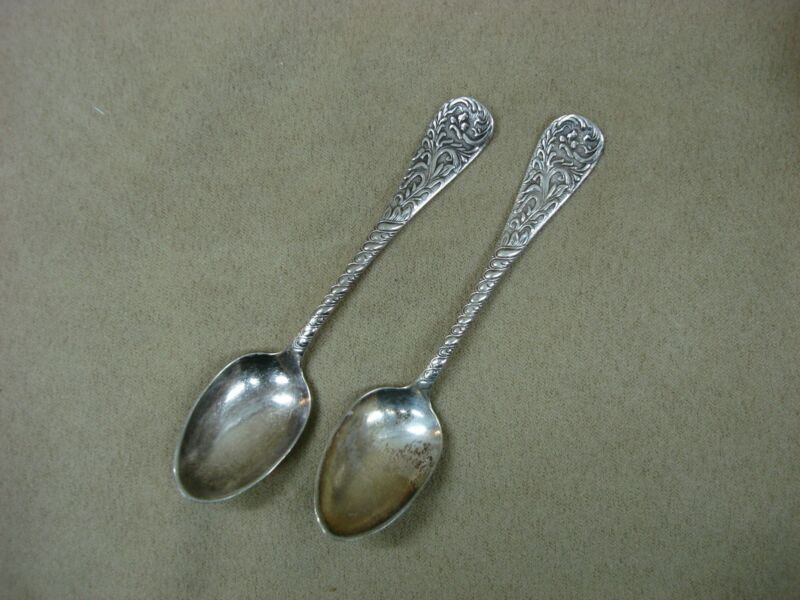 Pair of antique C.B.B. & Co. Mayflower demitasse spoons